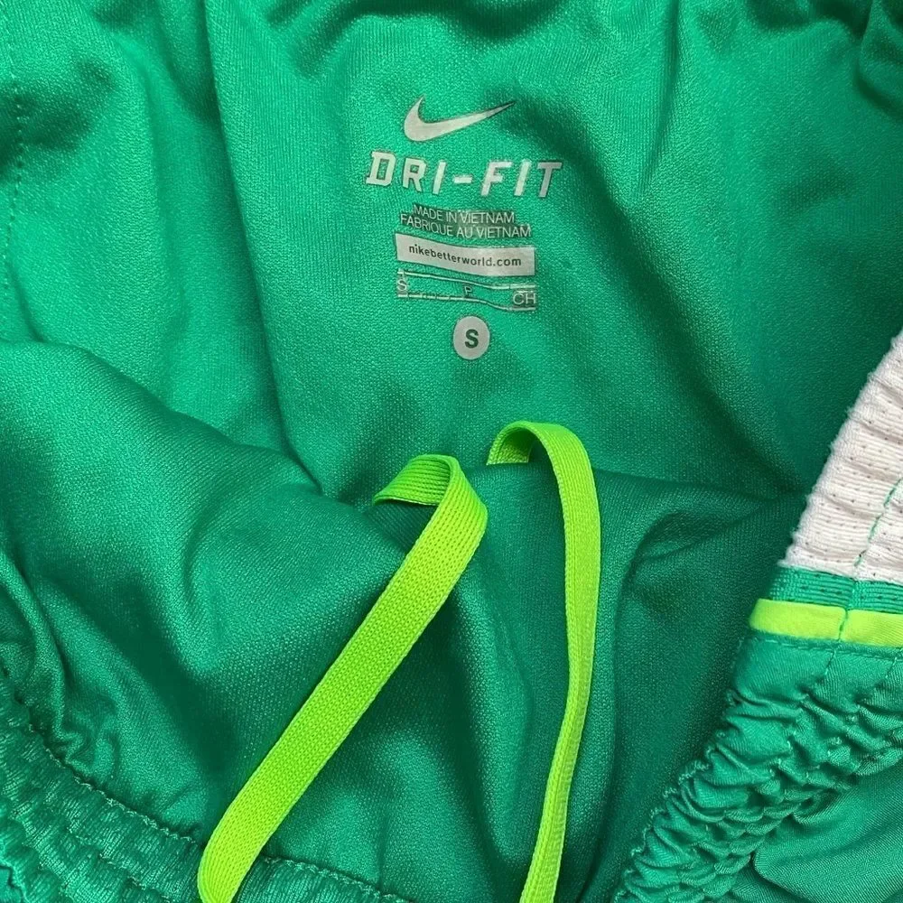 Nike green and‎ neon yellow Dri-FIT Running Shorts